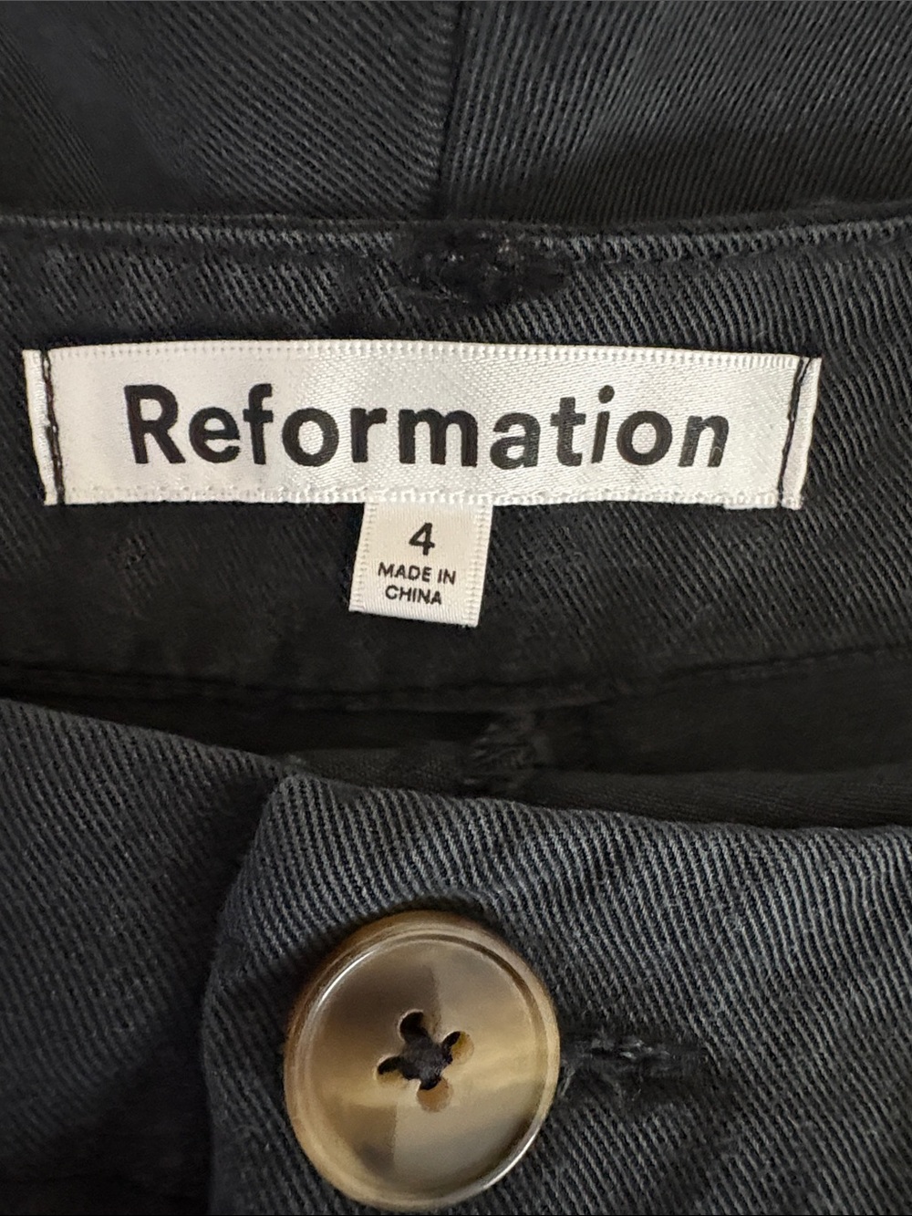 Reformation Mason Power Pant Black Tencel Wide Leg Trouser Size 4 - Picture 5 of 7
